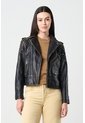 Chaqueta Biker De Cuero Para Mujer Cristales Chaqueta Biker De Cuero Para Mujer Cristales Negro Perlado XL VÉLEZ de Vélez