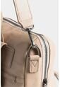 Morral Saba De Cuero Para Mujer Bolsillo Frontal Grabado Morral Saba De Cuero Para Mujer Bolsillo Frontal Grabado Beige VÉLEZ de Vélez