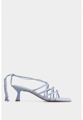 Sandalia Tacón Viena De Cuero Para Mujer Capellada Anudada Sandalia Tacón Viena De Cuero Para Mujer Capellada Anudada Lila 41 VÉLEZ