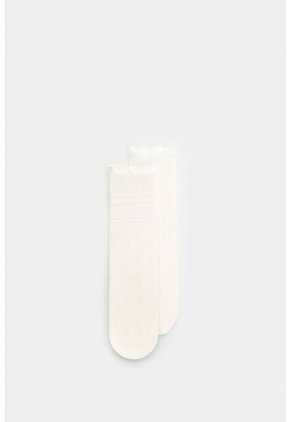Calcetín Largo En Encaje Para Mujer Icaro Calcetín Largo En Encaje Para Mujer Icaro Blanco XS VÉLEZ