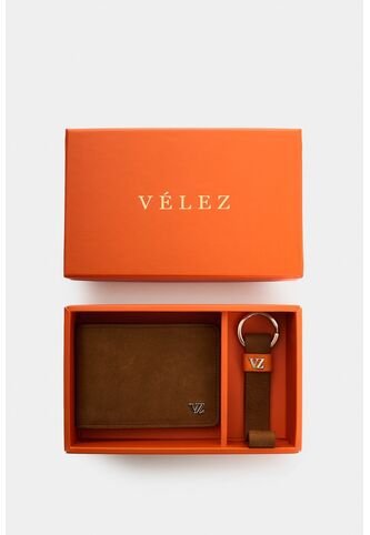 Kit Billetera Y Llavero En Cuero Para Hombre Nacar Kit Billetera Y Llavero En Cuero Para Hombre Nacar Miel VÉLEZ Vélez