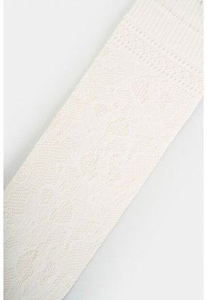 Calcetín Largo En Encaje Para Mujer Icaro Calcetín Largo En Encaje Para Mujer Icaro Blanco XS VÉLEZ