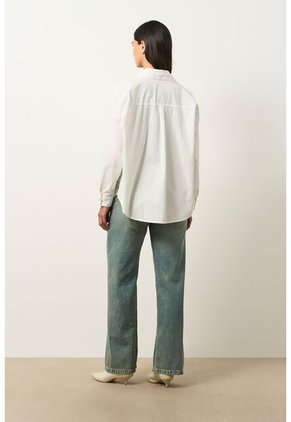 Camisa Manga Larga Oversized Para Mujer Claire Camisa Manga Larga Oversized Para Mujer Claire Blanco M VÉLEZ