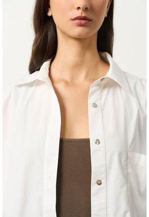 Camisa Manga Larga Oversized Para Mujer Claire Camisa Manga Larga Oversized Para Mujer Claire Blanco M VÉLEZ