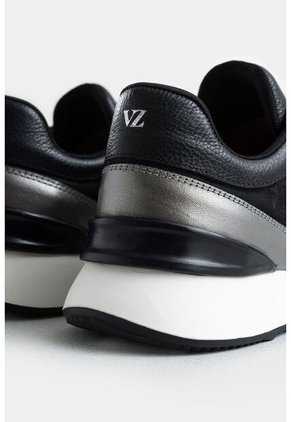 Tenis Jacinto De Cuero Y Lona Para Mujer Monogram Tenis Jacinto De Cuero Y Lona Para Mujer Monogram Negro 38 VÉLEZ