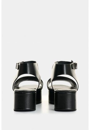 Sandalia Plataforma De Cuero Para Mujer Soren Sandalia Plataforma De Cuero Para Mujer Soren Negro 37 VÉLEZ