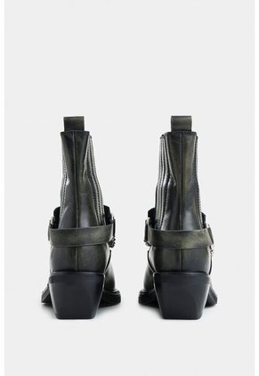 Botines Texanos Aurora De Cuero Para Mujer Brush Off Botines Texanos Aurora De Cuero Para Mujer Brush Off Verde 37 Vélez