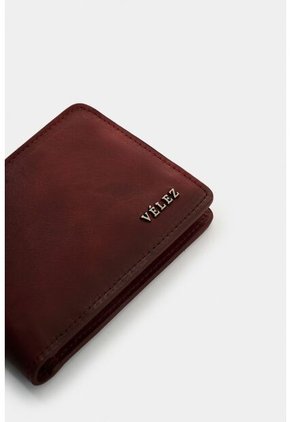 Billetera Oasis De Cuero Para Hombre Detalle Contraste Billetera Oasis De Cuero Para Hombre Detalle Contraste Rojo VÉLEZ