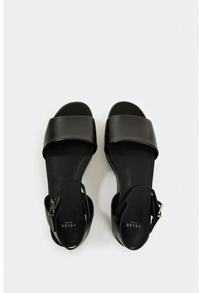 Sandalia Plataforma De Cuero Para Mujer Soren Sandalia Plataforma De Cuero Para Mujer Soren Negro 38 VÉLEZ