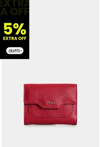 Billetera De Cuero Para Mujer Waves Billetera De Cuero Para Mujer Waves Rojo VÉLEZ Vélez