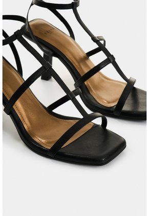 Sandalia Tacón De Cuero Para Mujer Moon Sandalia Tacón De Cuero Para Mujer Moon Negro 35 VÉLEZ