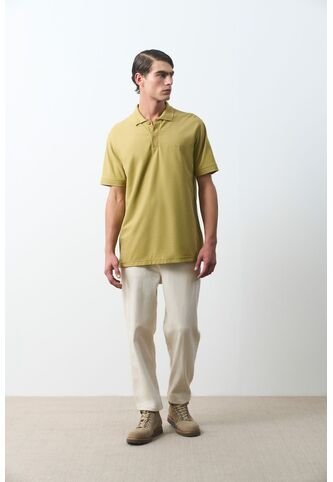 Polo Para Hombre Semi Fit Detalle Jacquard Polo Para Hombre Semi Fit Detalle Jacquard Verde XS VÉLEZ Vélez
