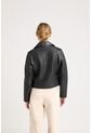 Chaqueta Claire Tejida De Cuero Para Mujer Silueta Biker Chaqueta Claire Tejida De Cuero Para Mujer Silueta Biker Negro L VÉLEZ de Vélez