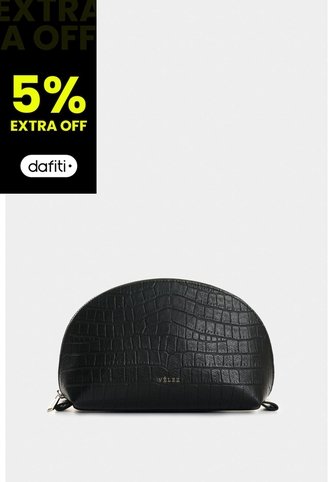 Cosmetiquera De Cuero Grabado Para Mujer Luminia Cosmetiquera De Cuero Grabado Para Mujer Luminia Negro VÉLEZ Vélez