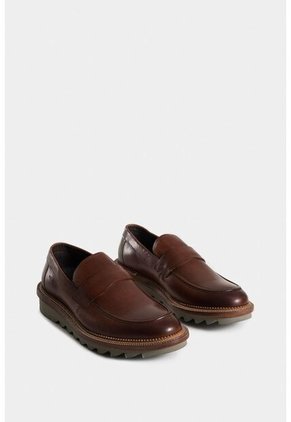 Mocasines Solar De Cuero Liso Para Hombre Suela Tractorada Mocasines Solar De Cuero Liso Para Hombre Suela Tractorada Miel 40 Vélez