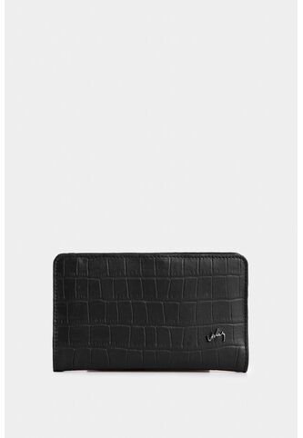 Billetera Oslo De Cuero Para Mujer Con Monedero Billetera Oslo De Cuero Para Mujer Con Monedero Negro VÉLEZ Vélez