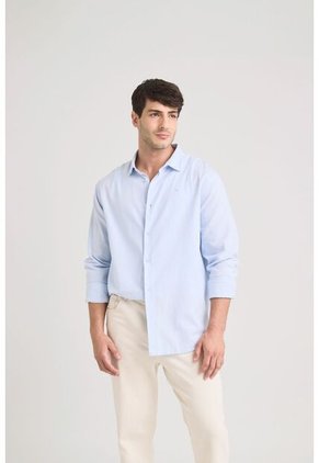 Camisa Oxford Manga Larga Calagua Para Hombre Semifitted Camisa Oxford Manga Larga Calagua Para Hombre Semifitted Azul Claro XL VÉLEZ