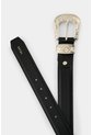 Cinturón Unifaz En Cuero Para Mujer Abombado Cinturón Unifaz En Cuero Para Mujer Abombado Negro M VÉLEZ de Vélez