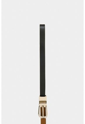 Cinturón Doble Faz De Cuero Para Mujer Krill Cinturón Doble Faz De Cuero Para Mujer Krill Negro S VÉLEZ