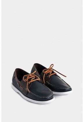 Zapatos Cordón De Cuero Contrastes Zapatos Cordón De Cuero Contrastes Azul Oscuro 41 VÉLEZ