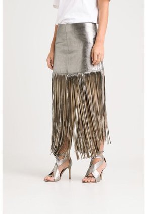 Falda Vice Foil De Cuero Folia Para Mujer Flecos Falda Vice Foil De Cuero Folia Para Mujer Flecos Plata 12 Vélez