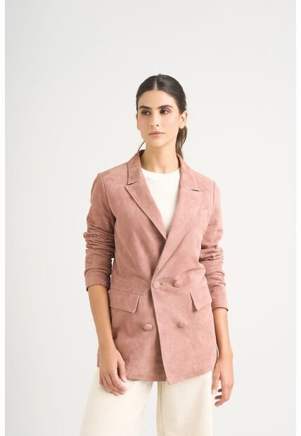 Blazer En Gamuza Ovina Para Mujer Zarzamora Blazer En Gamuza Ovina Para Mujer Zarzamora Mora L Vélez