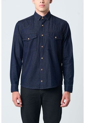 Camisa Manga Larga Brescia Para Hombre Semi Fitted Camisa Manga Larga Brescia Para Hombre Semi Fitted Azul Oscuro XXL VÉLEZ