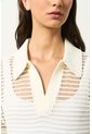 Polo Tejida Lascar Para Mujer Fit Holgado Polo Tejida Lascar Para Mujer Fit Holgado Crema XL VÉLEZ de Vélez