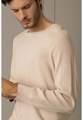 Sweater Tejido En Algodón Para Hombre Manga Ranglan Sweater Tejido En Algodón Para Hombre Manga Ranglan Crema XL VÉLEZ