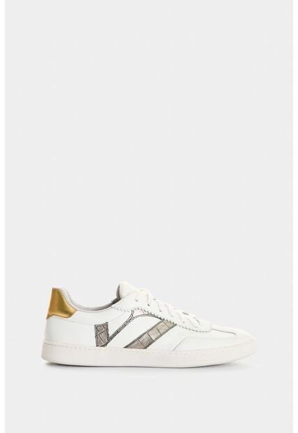Tenis De Cuero Grabado Para Mujer Flair Tenis De Cuero Grabado Para Mujer Flair Blanco 34 VÉLEZ