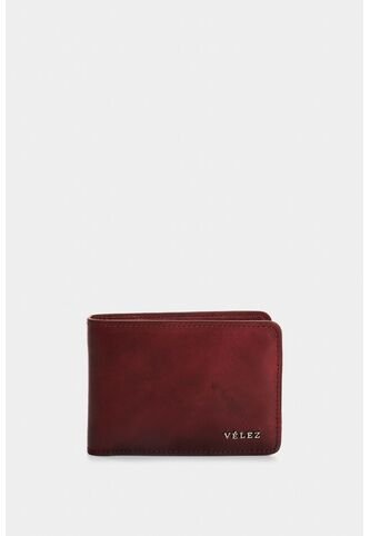 Billetera Oasis De Cuero Para Hombre Detalle Contraste Billetera Oasis De Cuero Para Hombre Detalle Contraste Rojo VÉLEZ Vélez