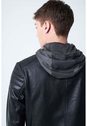 Chaqueta Belmont 2 De Cuero Liso Para Hombre Semi Ajustada Chaqueta Belmont 2 De Cuero Liso Para Hombre Semi Ajustada Negro XXL VÉLEZ