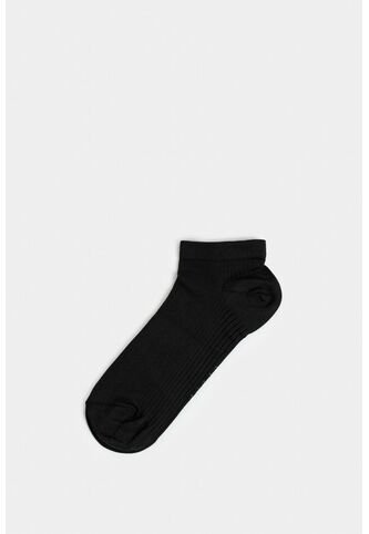 Calcetines Tobilleros Lines 3 De Algodón Para Hombre Detalle Acanalado Calcetines Tobilleros Lines 3 De Algodón Para Hombre Detalle Acanalado Negro XS VÉLEZ Vélez