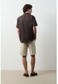 Camisa En Lino Manga Corta Siena Para Hombre Camisa En Lino Manga Corta Siena Para Hombre Cafe M VÉLEZ de Vélez