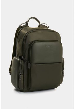 Tula Morral Caval De Lona Y Cuero Para Hombre Confort Tula Morral Caval De Lona Y Cuero Para Hombre Confort Verde Oliva VÉLEZ