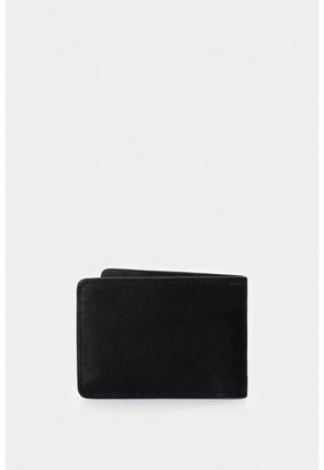 Billetera Oasis De Cuero Para Hombre Detalle Contraste Billetera Oasis De Cuero Para Hombre Detalle Contraste Negro VÉLEZ