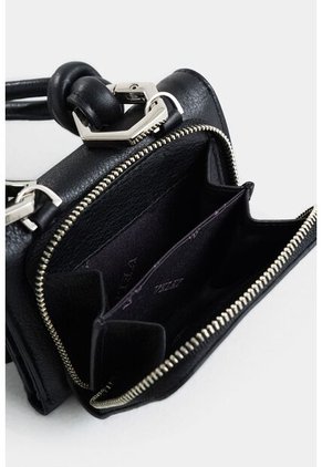 Billetera Alba De Cuero Para Mujer Cargadera Anudada Billetera Alba De Cuero Para Mujer Cargadera Anudada Negro Vélez