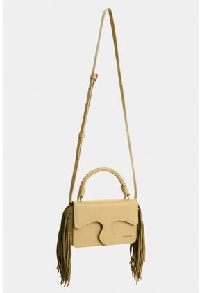 Bandolera Mini Garniel De Cuero Con Flecos Para Mujer Bandolera Mini Garniel De Cuero Con Flecos Para Mujer Verde Oliva VÉLEZ