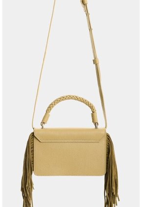 Bandolera Mini Garniel De Cuero Con Flecos Para Mujer Bandolera Mini Garniel De Cuero Con Flecos Para Mujer Verde Oliva VÉLEZ