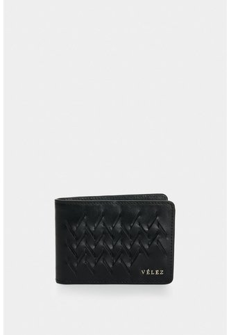Billetera En Cuero Tejido Para Hombre Jalisco Billetera En Cuero Tejido Para Hombre Jalisco Negro VÉLEZ Vélez