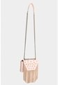 Bandolera Mini Lili De Cuero Con Flecos Y Taches Para Mujer Bandolera Mini Lili De Cuero Con Flecos Y Taches Para Mujer Rosado VÉLEZ de Vélez