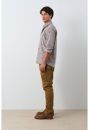 Camisa Lyra 2 Manga Larga Para Hombre Semi Fitted Camisa Lyra 2 Manga Larga Para Hombre Semi Fitted Gris M VÉLEZ
