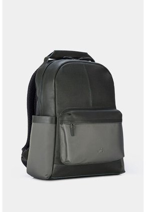 Morral San Patricio De Cuero Y Lona Para Hombre Aplique Metálico Morral San Patricio De Cuero Y Lona Para Hombre Aplique Metálico Verde VÉLEZ