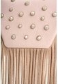 Bandolera Mini Lili De Cuero Con Flecos Y Taches Para Mujer Bandolera Mini Lili De Cuero Con Flecos Y Taches Para Mujer Rosado VÉLEZ de Vélez