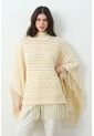 Poncho Tejido Thani Para Mujer Poncho Tejido Thani Para Mujer Crema L VÉLEZ de Vélez
