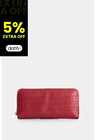 Porta Chequera Tulia De Cuero Para Mujer Con Grabado Porta Chequera Tulia De Cuero Para Mujer Con Grabado Rojo VÉLEZ Vélez