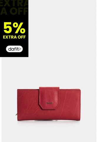 Billetera Porta Chequera De Cuero Para Mujer Jade Billetera Porta Chequera De Cuero Para Mujer Jade Rojo VÉLEZ Vélez