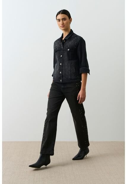 Chaqueta En Denim Para Mujer Western Chaqueta En Denim Para Mujer Western Negro XXL VÉLEZ