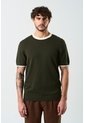 Camiseta Tejida Manga Corta Para Hombre Luminia Camiseta Tejida Manga Corta Para Hombre Luminia Verde Oliva XS VÉLEZ de Vélez