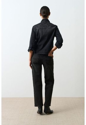 Chaqueta En Denim Para Mujer Western Chaqueta En Denim Para Mujer Western Negro XXL VÉLEZ